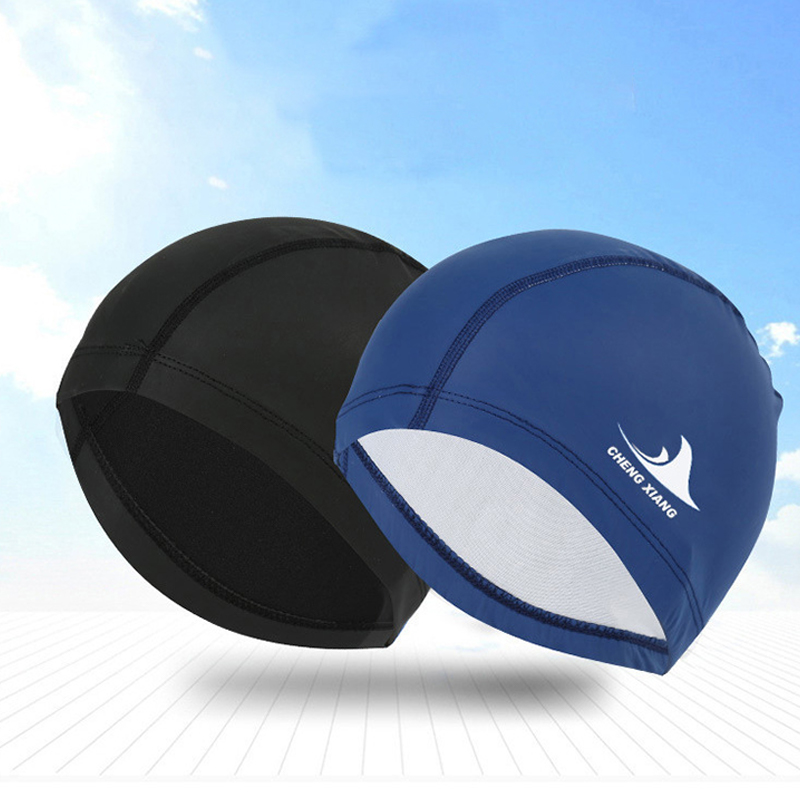 男性女性用防水生地耳を保護長い髪スポーツ水泳プール帽子サメ高 - Aquatic Sports Cap のレビューと価格