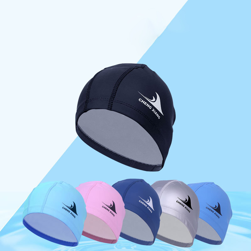 男性女性用防水生地耳を保護長い髪スポーツ水泳プール帽子サメ高 - Aquatic Sports Cap のレビューと価格