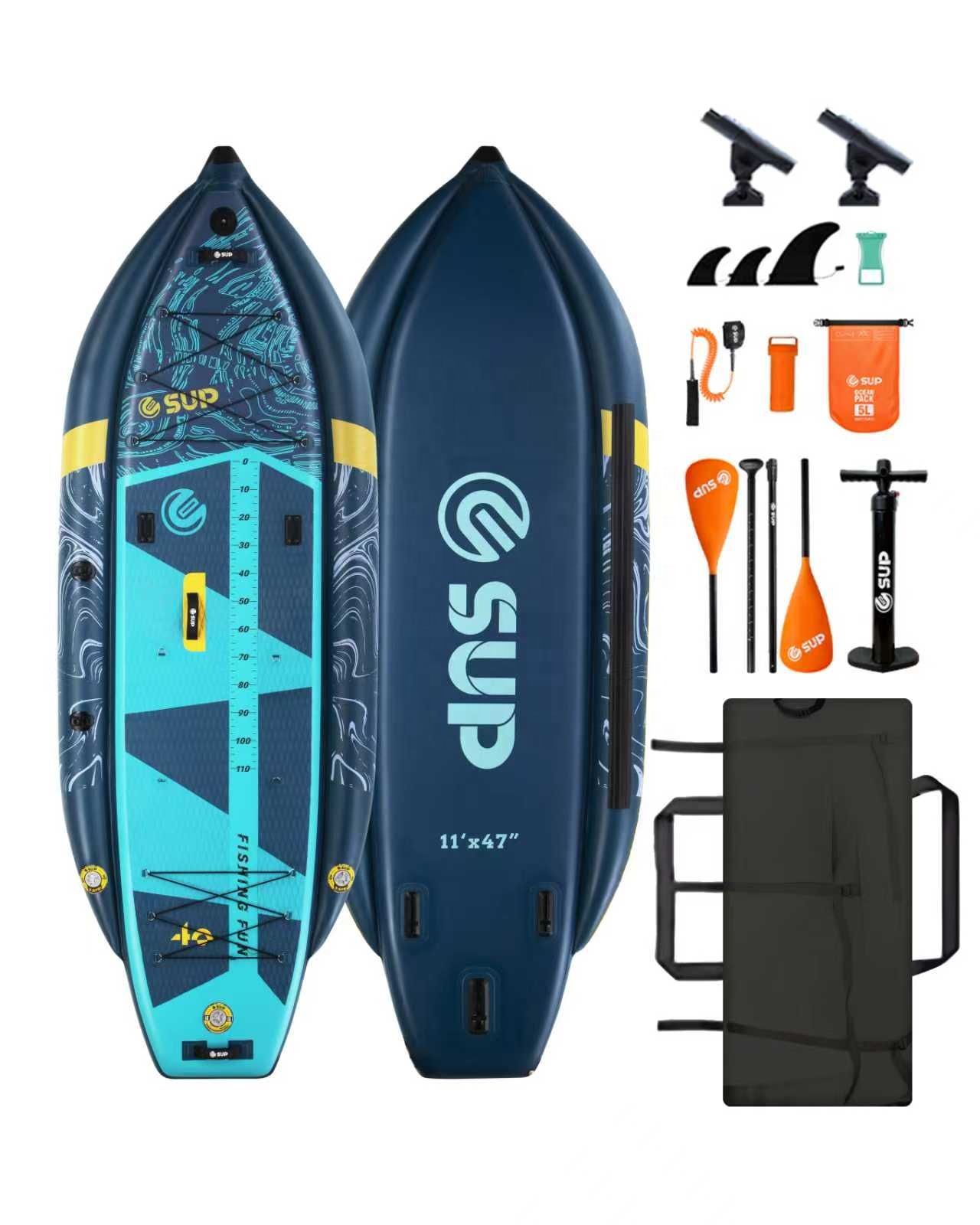 インフレータブルフィッシングカヤック（2つのロッドホルダー付 - Aquatic Sports のレビューと価格