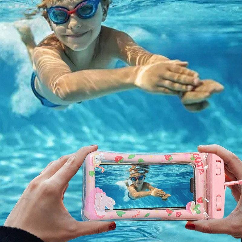 1pc 防水漫画電話ケース防水バッグユニバーサル水中電話プロ - Aquatic Sports のレビューと価格