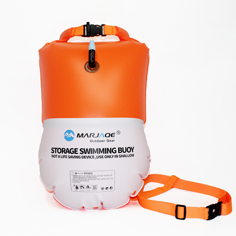 MARJAQE収納式スイムブイ（ウォーターボトルポケット付き - Swim Buoy Open Water のレビューと価格