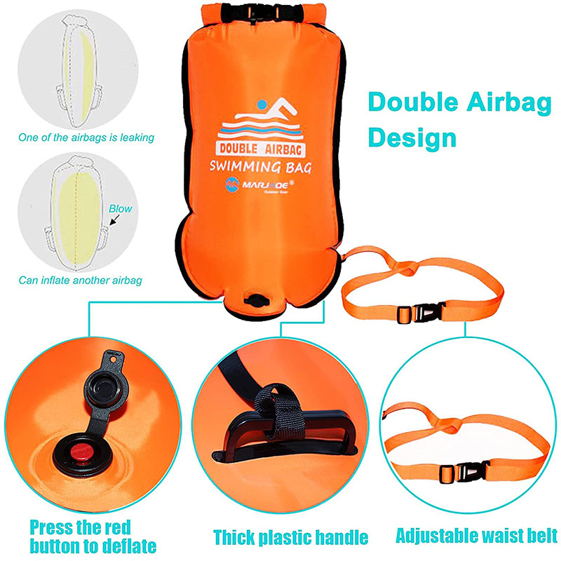 防水インフレータブルスイミングバッグ,電話ポーチ付き水泳バッ - Swim Buoy Open Water のレビューと価格