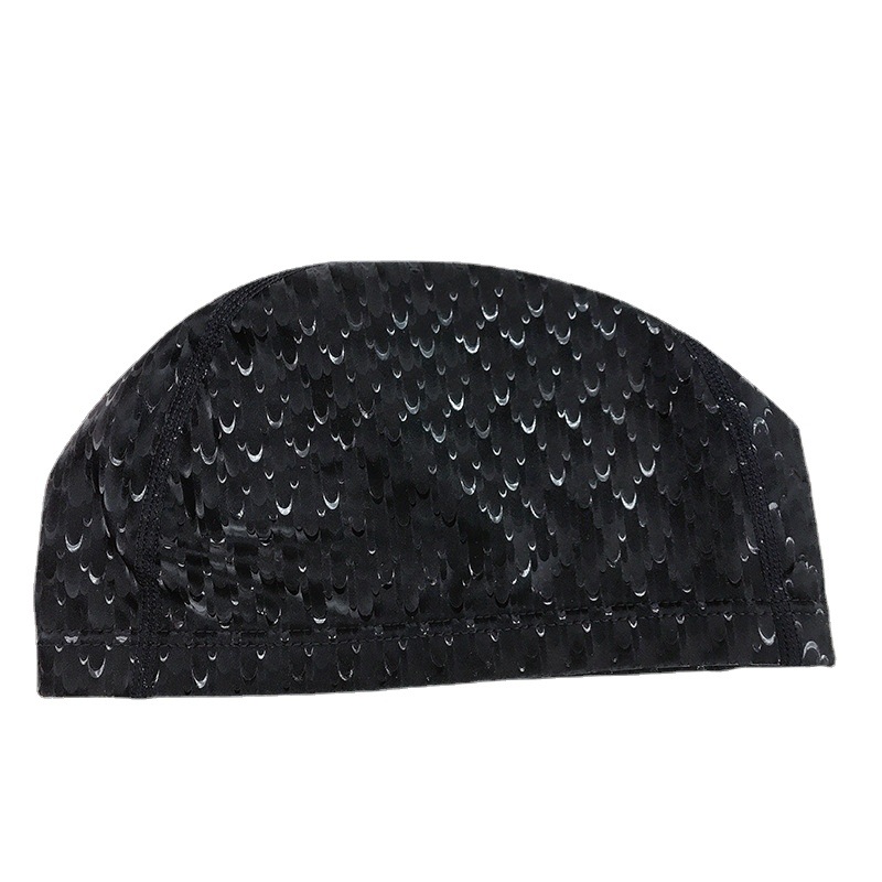 大人男性女性水泳キャップ防水 PU 生地サメ皮プリント水泳プ - Aquatic Sports Cap のレビューと価格